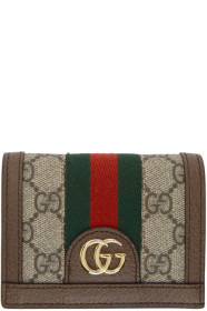 Gucci - Beige GG Supreme Ophidia Bifold Card Holder