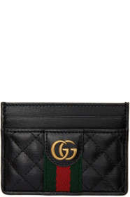 Gucci - Black GG Web Card Holder