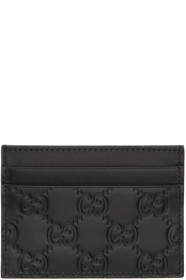 Gucci - Black Leather GG Card Holder