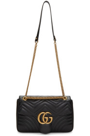 Gucci - Sac noir Medium Marmont