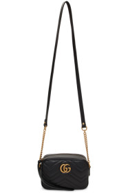 Gucci - Sac caméra noir Mini GG Marmont