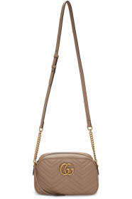 Gucci - Sac caméra taupe Small Marmont
