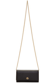 Gucci - Black Petite GG Marmont Chain Bag