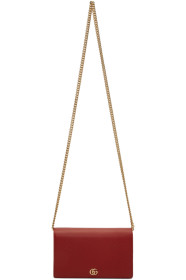 Gucci - Sac à chaîne rouge Mini GG Marmont