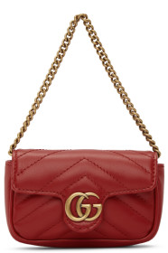 Gucci - Red Marmont 2.0 Coin Case Bag