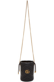 Gucci - Sac seau noir Mini GG Marmont 2.0
