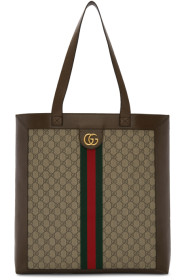 Gucci - 棕色 & 驼色 GG Ophidia 托特包