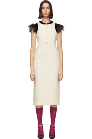 Gucci - Off-White Wool Tweed Short Dress