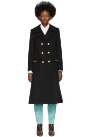 Gucci - Black Wool Double-Breasted Coat