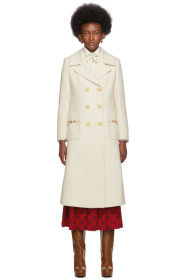 Gucci - Off-White Double-Breasted Coat