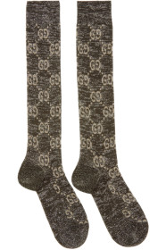Gucci - Black Crystal GG Socks