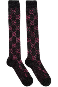 Gucci - Chaussettes noires Lamé GG