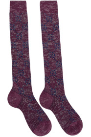 Gucci - Chaussettes mauves et bleues GG Supreme