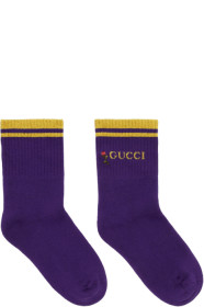 Gucci - Chaussettes mauves Shiny Pong