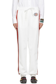 Gucci - White GG Patch Lounge Pants