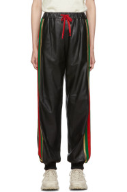 Gucci - Black Leather Lounge Pants