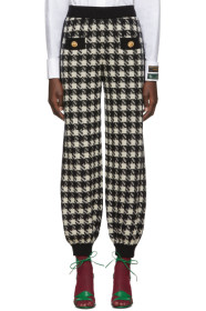 Gucci - Black & Off-White Houndstooth Lounge Pants