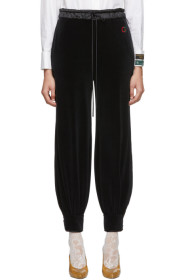 Gucci - Black Chenille Jogging Lounge Pants