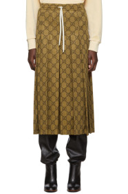 Gucci - Beige GG Pleated Skirt