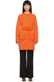 Gucci - Orange Belted Cardigan