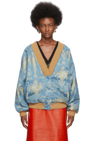 Gucci - Blue & Gold Oversized Cardigan