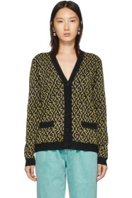 Gucci - Black & Gold Lamé G Cardigan