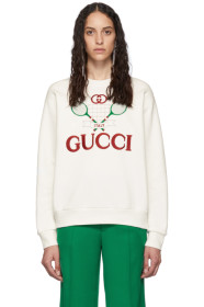 Gucci - 白色网球徽标套头衫