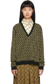 Gucci - Gold & Black Lurex GG Sweater