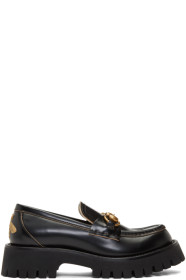 Gucci - Flâneurs en cuir noirs Lug Sole