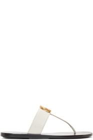 Gucci - Off-White Marmont Flat Sandals