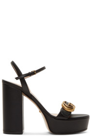 Gucci - Black GG Platform Sandals