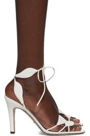Gucci - White Gianta Leave Heeled Sandals