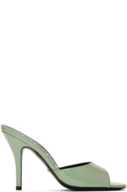 Gucci - Green Slide Heeled Sandals