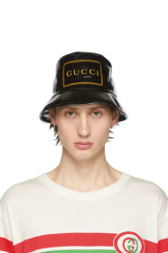 Gucci - Black Montecarlo Crystal Bucket Hat