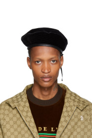 Gucci - Black Velvet Beret
