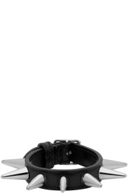 Gucci - Black Leather Stud Bracelet