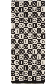 Gucci - Black & White Checkerboard Scarf