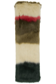Gucci - Green & Multicolor Faux-Fur Scarf