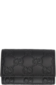 Gucci - Black 'Gucci Signature' Key Case