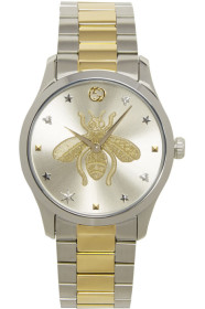 Gucci - Silver & Gold G-Timeless Bee Watch