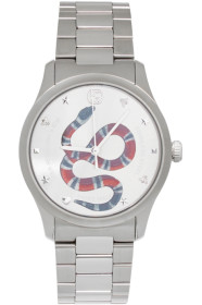 Gucci - Silver G-Timeless Snake Watch