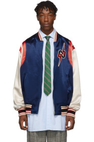 Gucci - Blue GG Blade Bomber Jacket