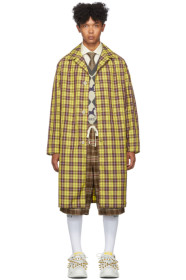 Gucci - Yellow & Burgundy Nylon Coat