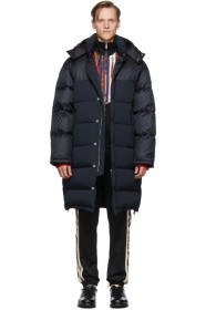 Gucci - Black Down GG Supreme Coat