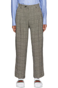 Gucci - Black & Off-White Prince Of Wales Trousers