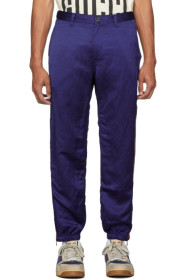 Gucci - Blue Satin Solarized Trousers