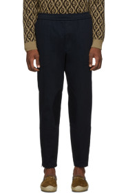 Gucci - Navy Drawstring Zip Trousers