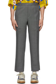 Gucci - Black Birdseye Piping Trousers