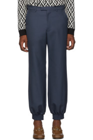 Gucci - Blue Drill Military Trousers