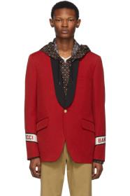Gucci - Red 'Gucci Band' Blazer